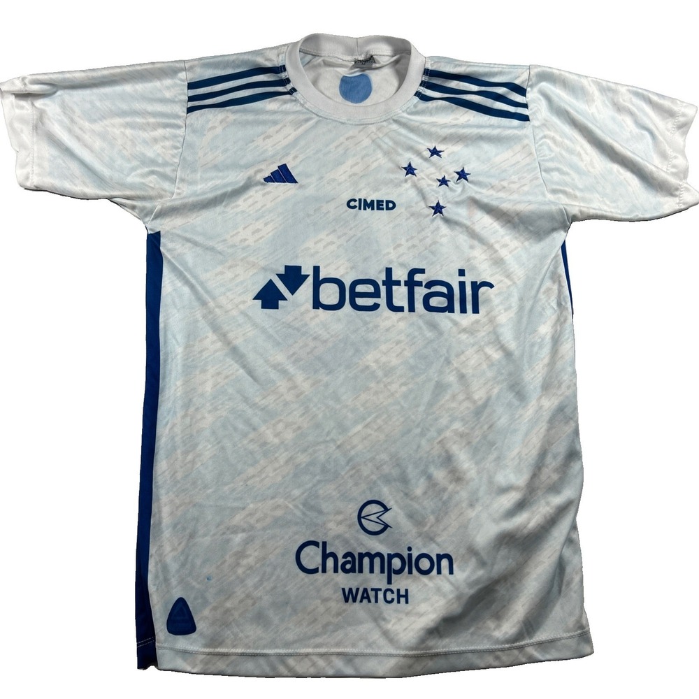 Adidas Cruzeiro EC Soccer Jersey Blue Gold Betfair AEROREADY Men’s Size M #10